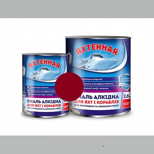 Емаль алкідна ЯХТЕННАЯ ПФ-115, глянець вишневий, 2,8кг